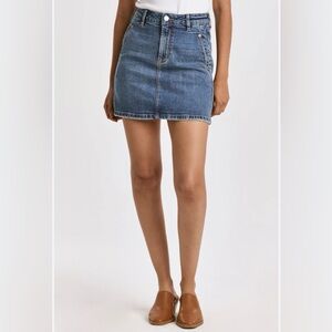 HH Jeans Denim Mini Skirt‎ front zip with pockets